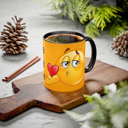 Emoji Heart Kiss Mug — Cute Self-Love Coffee Cup (11oz & 15oz)