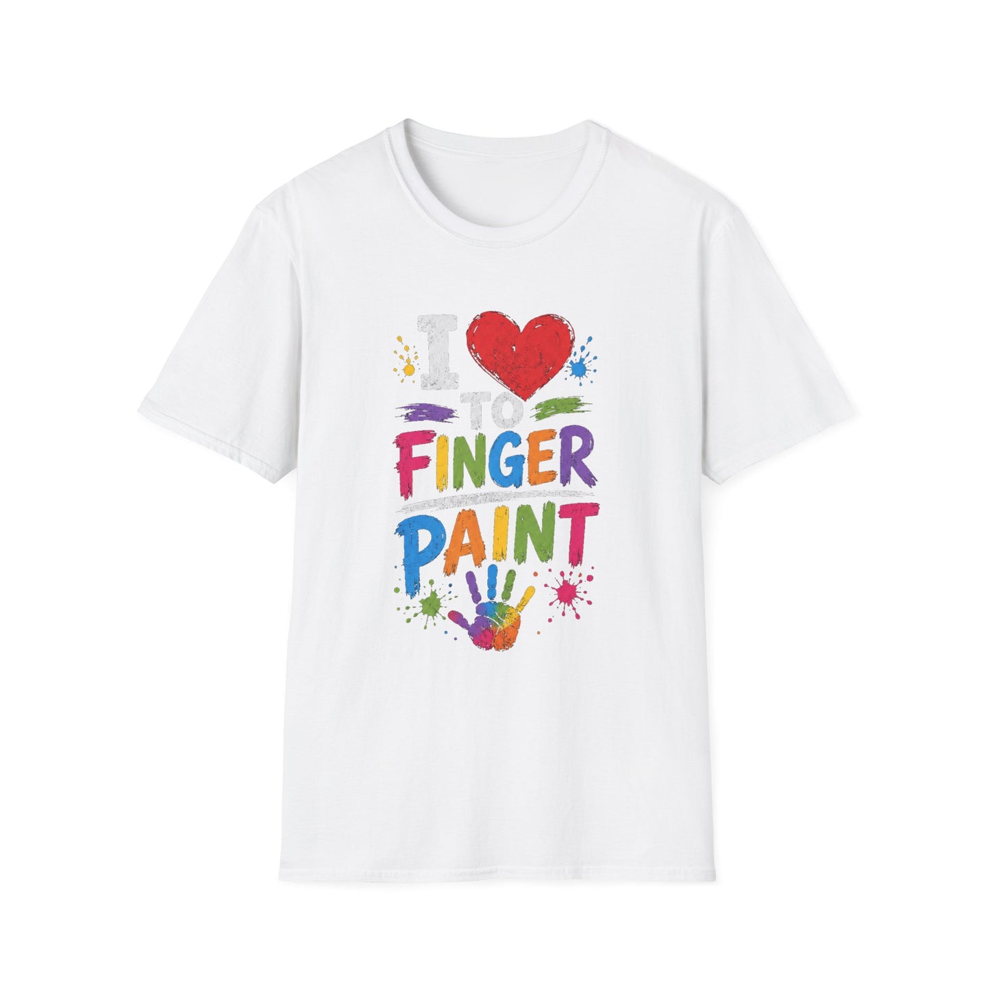 I LOVE TO FINGER PAINT UNISEX SHIRT