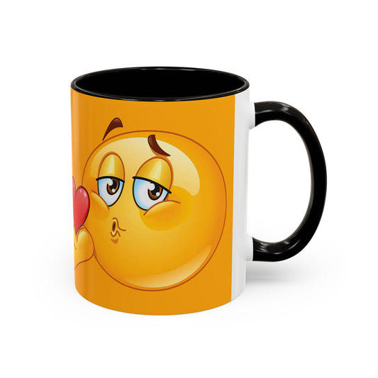 Emoji Heart Kiss Mug — Cute Self-Love Coffee Cup (11oz & 15oz)