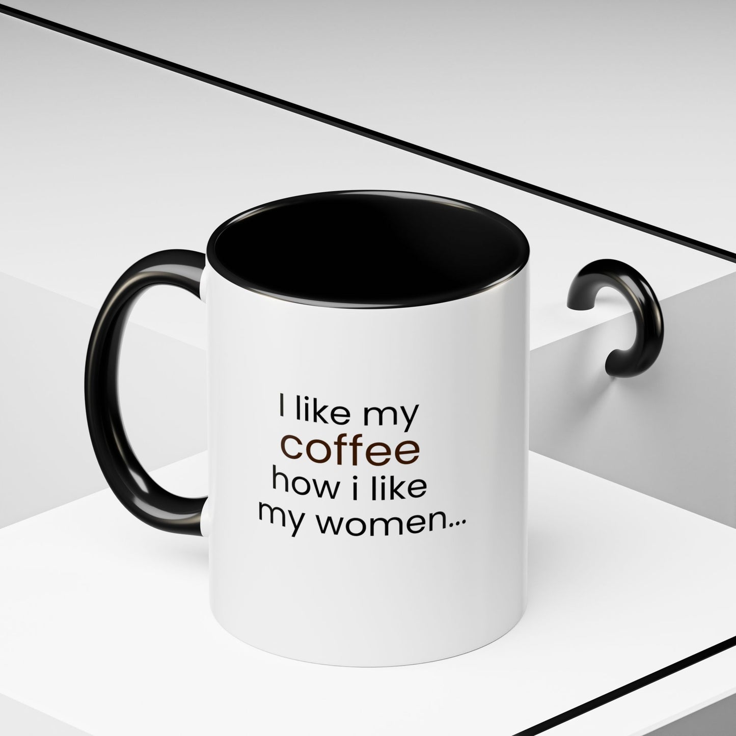 Black and Full Off Cream Mug