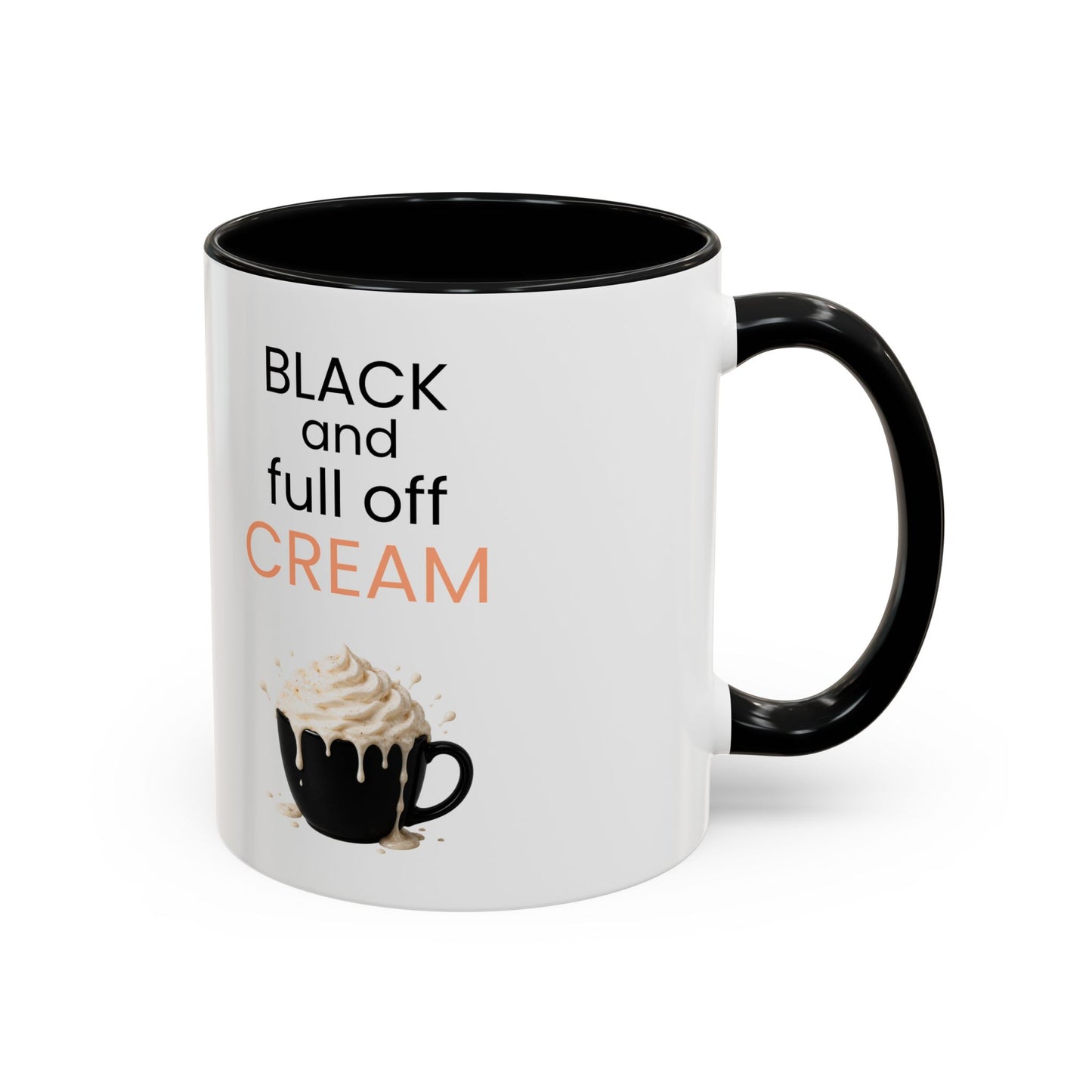Black and Full Off Cream Mug