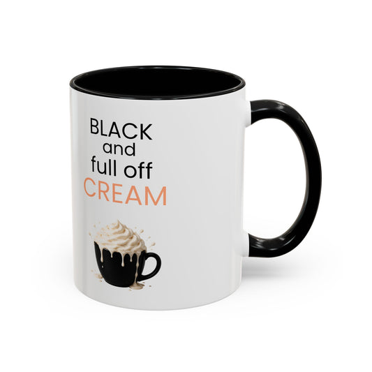 Black and Full Off Cream Mug